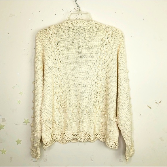 CLAIRE Kennedy cream Hand knit bobble cardigan - Picture 10 of 13